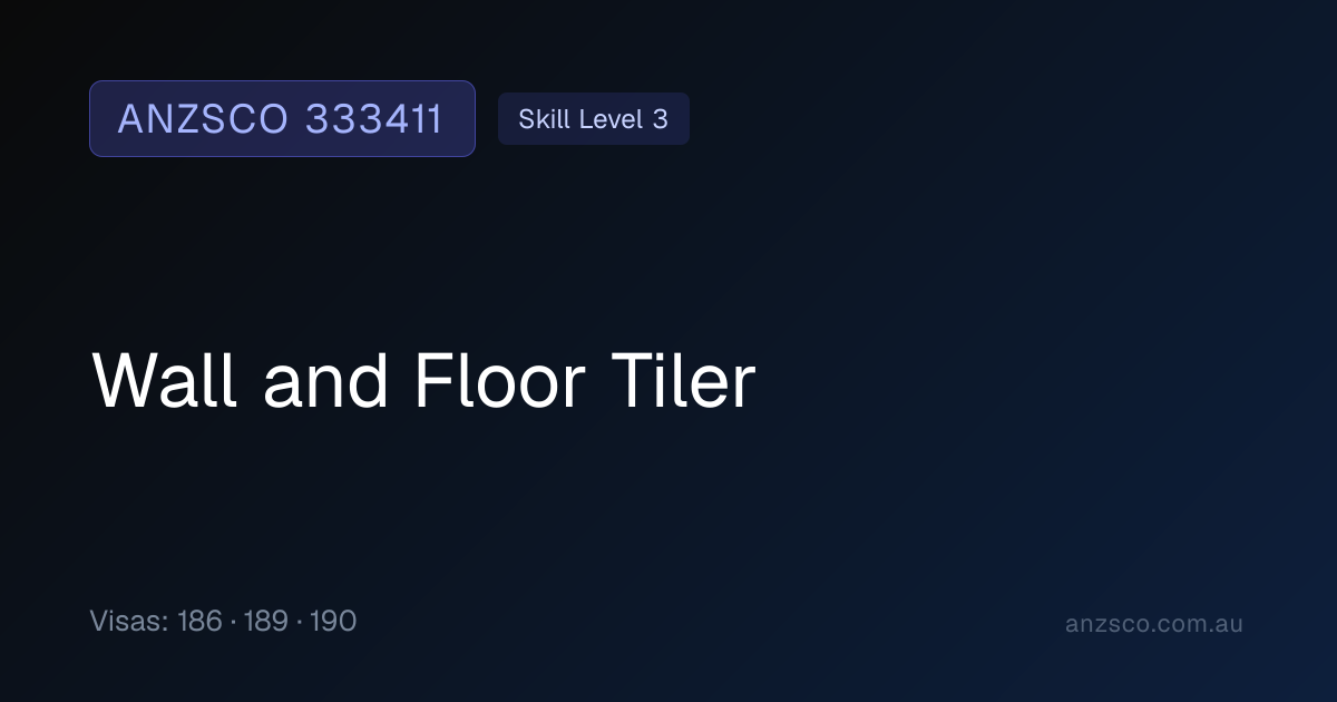 333411 Wall and Floor Tiler — ANZSCO Occupation | anzsco.com.au